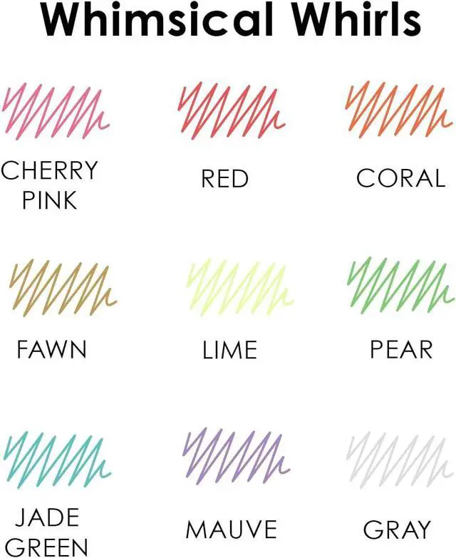 Alt view image 5 of 7 - Grabie Erasable Gel Pens, Medium Point 0.7 mm Erasable Pens, Make Mistakes Disappear for Drawing Writing Planner, Pack of 9 Assorted Colors(Whimsical Whirls)