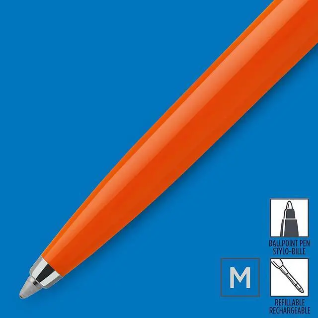 Alt view image 4 of 5 - Parker Jotter Originals Ballpoint Pen Collection, '90s Retro Orange Finish, Medium Point, Black Ink, 1 Count