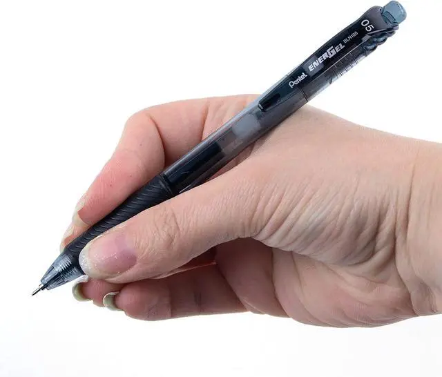 Alt view image 6 of 7 - Pentel EnerGel-X Retractable Liquid Gel Pen, 0.5 mm, Black, Pack of 24