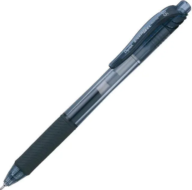 Alt view image 4 of 7 - Pentel EnerGel-X Retractable Liquid Gel Pen, 0.5 mm, Black, Pack of 24
