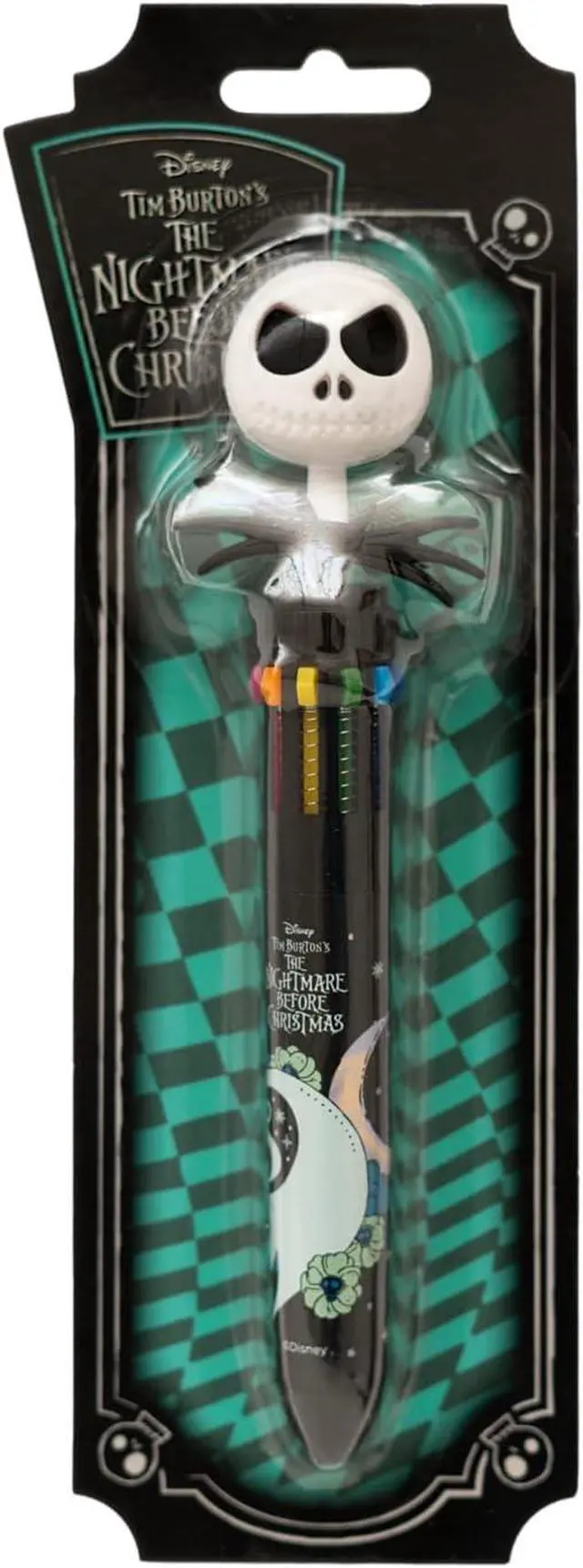 Alt view image 3 of 7 - Grupo Erik Disney Pen The Nightmare Before Christmas | 10 In 1 Ballpoint Pen With 3D Jack Skellington Topper, Multi Colour Pen | Nightmare Before Christmas Gifts, Disney Gifts