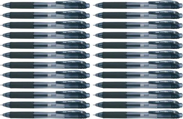Main image of Pentel EnerGel-X Retractable Liquid Gel Pen, 0.5 mm, Black, Pack of 24