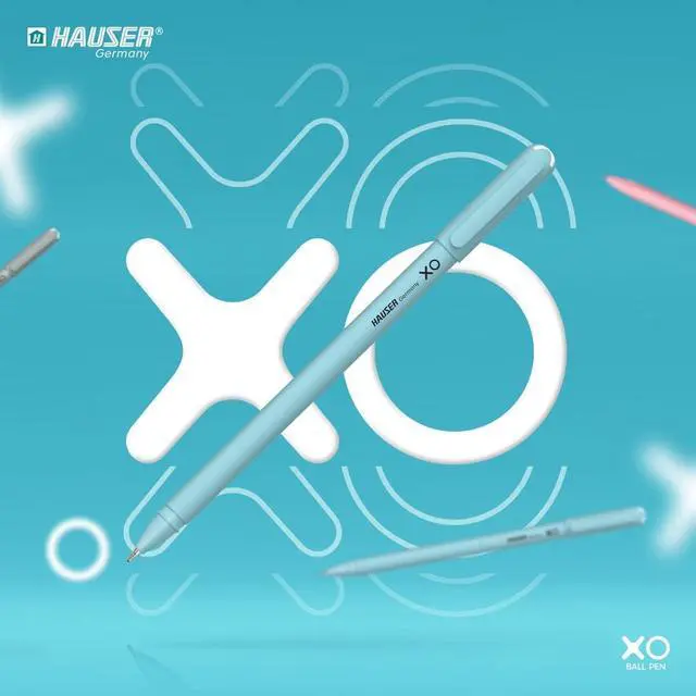 Alt view image 5 of 5 - Hauser XO 0.7mm Ball Pen Tumbler | Sleek Body & Minimalistic Design | Matt Finish & Solid Body Type | Low Viscosity Ink with Ultra Durable Tip | Blue, Black & Red Ink, Pack of 50 Pens