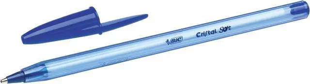 Alt view image 2 of 5 - BIC Cristal Soft Ballpoint Pens Non-Retractable Blue Box of 50
