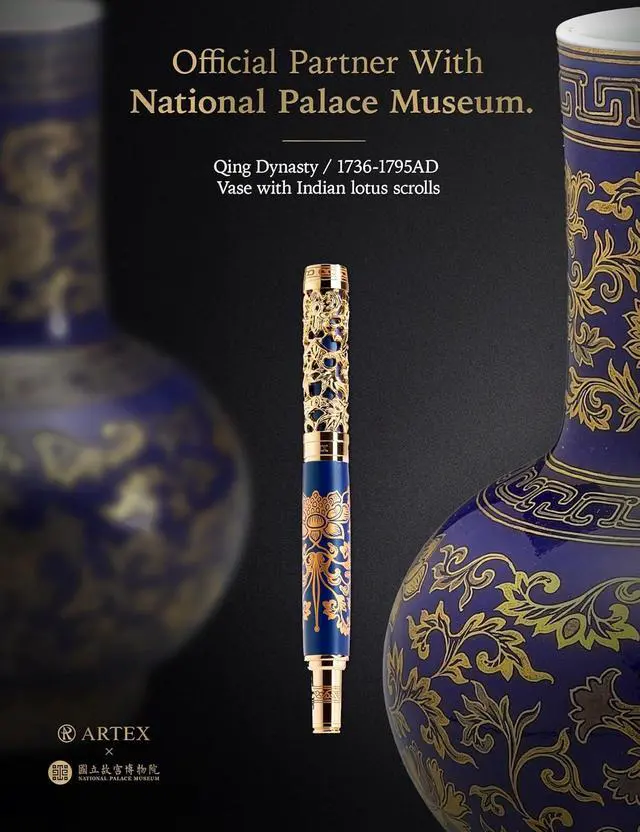 Alt view image 2 of 3 - ARTEX Executive Rollerball Pen Sets With Stand-Museum Collections-Crafting Timeless Beauty-Luxury Pen Gift & Office Desk Decor, German SCHMIDT refill, Solid Metal & Marble Texture