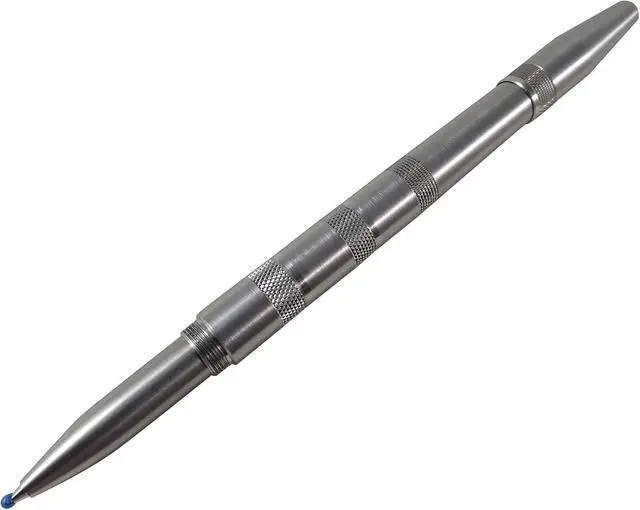Alt view image 2 of 5 - Solid Stainless Steel Pen - Machined Ballpoint Pen, Pocket Pens, Fine Point, Gel Ink, Made in the USA (Stainless Steel)