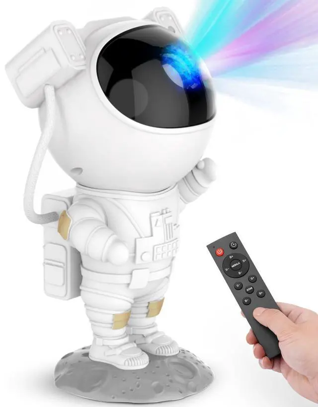 Alt view image 7 of 12 - Star Projector Galaxy Night Light - Astronaut Space Projector, Starry Nebula Ceiling LED Lamp with Timer and Remote, Kids Room Decor Aesthetic, for Christmas & Birthdays