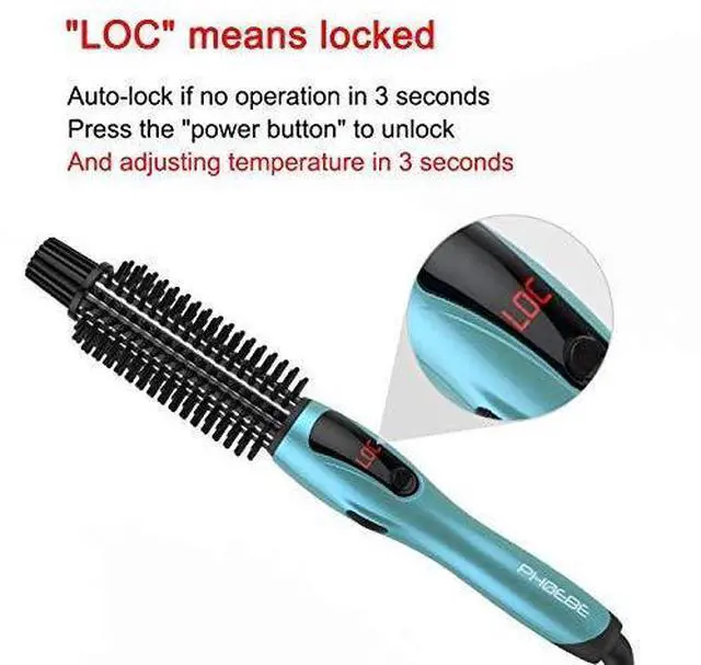 Alt view image 10 of 14 - Curling Iron, Dual Voltage Travel 1 Inch Ceramic Tourmaline Ionic Hair Curler Hot Brush, Professional Anti-Scald Instant Heat Up Curling Wands, Heated Styler for Long Hair