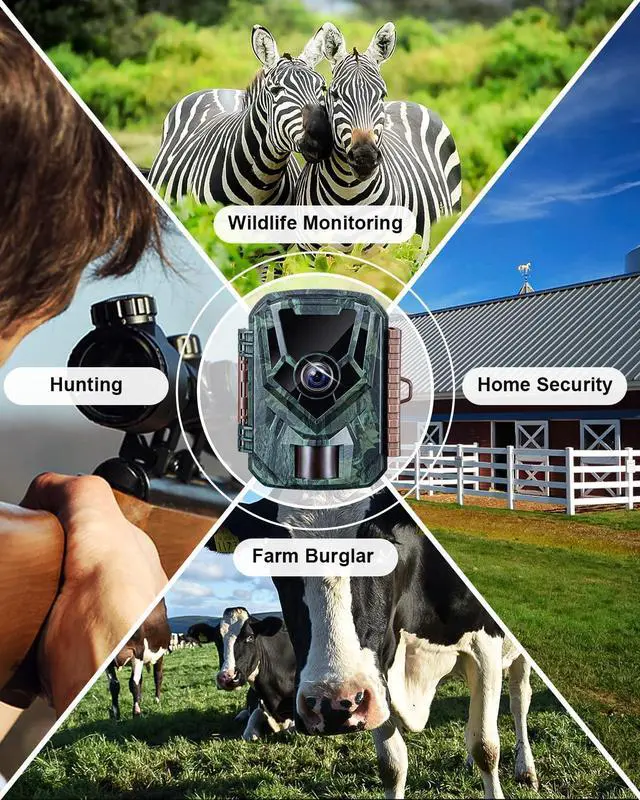 Alt view image 13 of 14 - Trail Camera 36MP 2.7K, Mini Game Camera with Night Vision 0.1s Trigger Time Motion Activated 130°Wide-Angle, Waterproof Trail Cam with 2.0 HD TFT Screen, Hunting Camera for Wildlife Monitoring