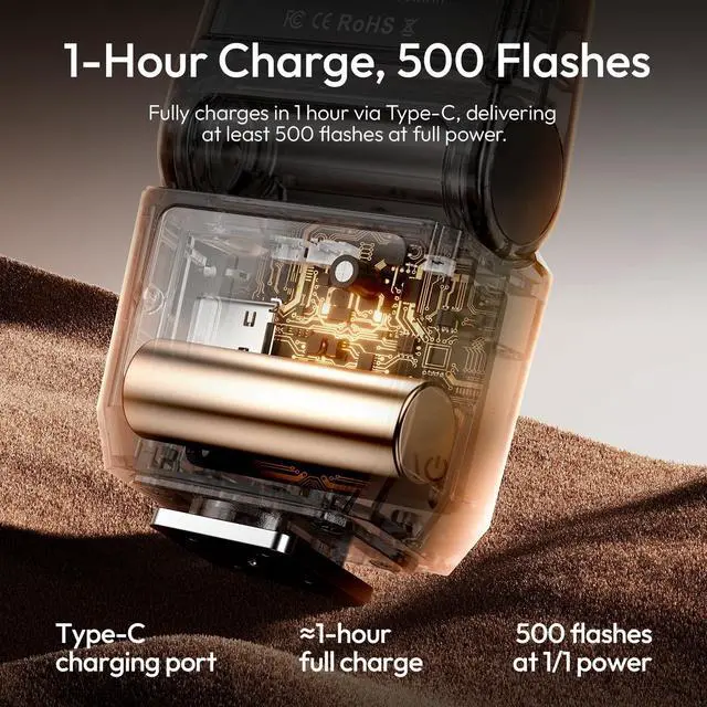 Alt view image 12 of 14 - SL03 Camera Mini Flash Speedlite with Video Light for Beginners Basic, GN8 6500K Flash 90° Angle Adjustable Compatible with Sony/Canon/Fuji/Nikon DSLR, Universal Single Contact Hot Shoe Mount
