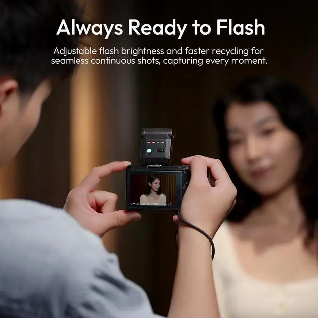 Alt view image 14 of 14 - SL03 Camera Mini Flash Speedlite with Video Light for Beginners Basic, GN8 6500K Flash 90° Angle Adjustable Compatible with Sony/Canon/Fuji/Nikon DSLR, Universal Single Contact Hot Shoe Mount