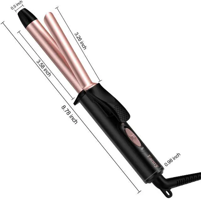 Alt view image 14 of 14 - Travel Size Curling Iron Dual Voltage 100-240V, Mini Curling Iron for Short Hair with 1/2 Inch Barrel, Ceramic Mini Hair Curler with Keratin & Argan Oil Infused, Travel Hair Curler with Storage Bag