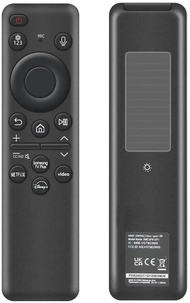 Alt view image 8 of 14 - Rechargeable Voice Remote for Smart TVs, Replacement for 20192025 TV Remote Control with Solar Charging and Voice Search. 2-Year Warranty.