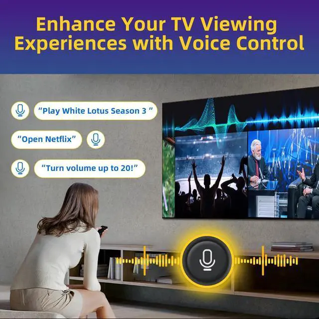 Alt view image 13 of 14 - Rechargeable Voice Remote for Smart TVs, Replacement for 20192025 TV Remote Control with Solar Charging and Voice Search. 2-Year Warranty.