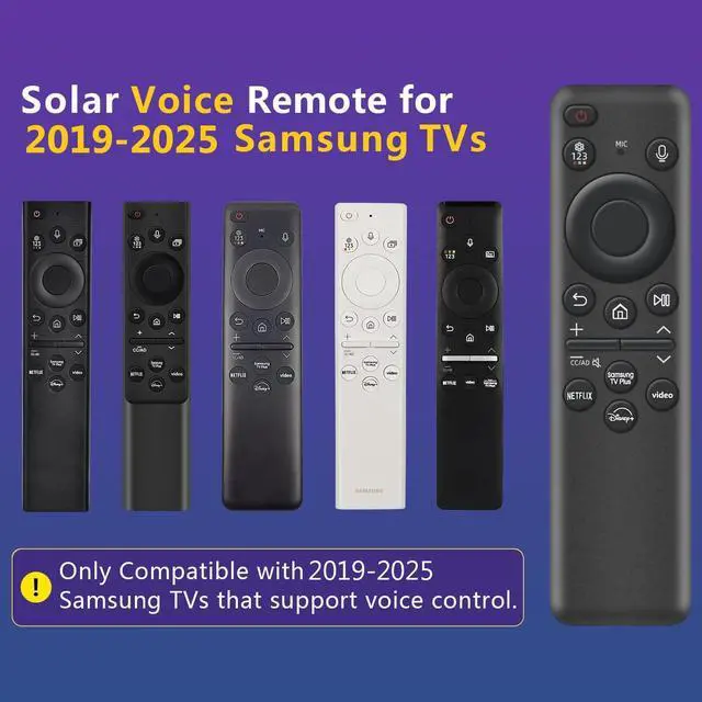 Alt view image 9 of 14 - Rechargeable Voice Remote for Smart TVs, Replacement for 20192025 TV Remote Control with Solar Charging and Voice Search. 2-Year Warranty.