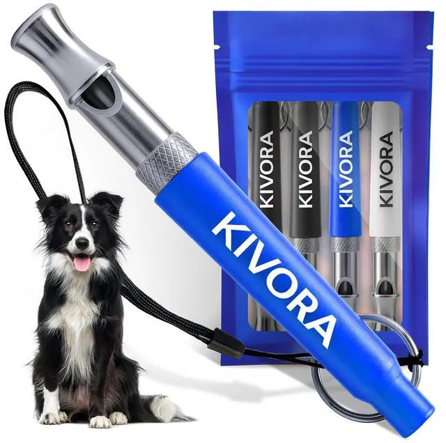 Main image of 4 Pack Dog Whistle to Stop Barking Neighbors Dog,304 Stainless Steel Adjustable Ultrasonic Silent Dog Training Whistle for Recall & Bark Control,Professional Whistle Suitable for All Dogs