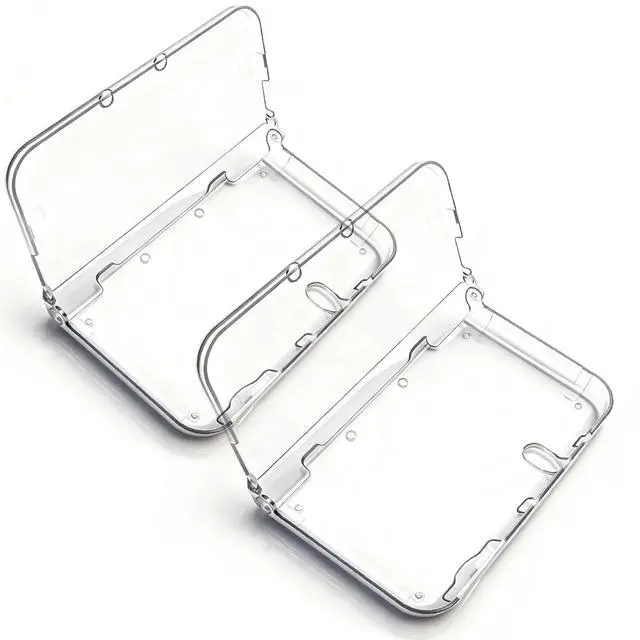Main image of 2 Pack New 3DS XL Shell Case, Hard Clear Crystal Protective Cover Skin Accessory Compatible with New Nintendo 3DS XL LL (2015) Console, Transparent White