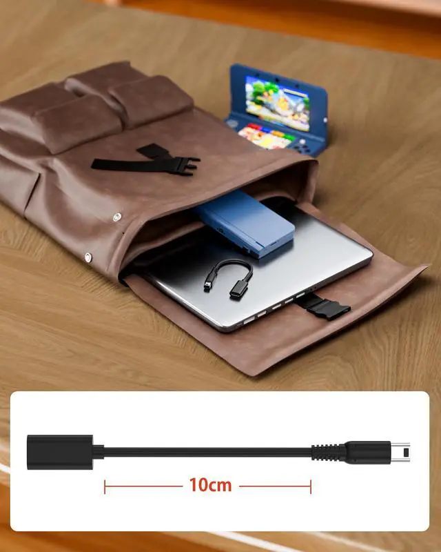 Alt view image 5 of 6 - 3DS/2DS/DSi Charging Adapter Compatible with Lightning Cable 10cm Short Cable Power Only