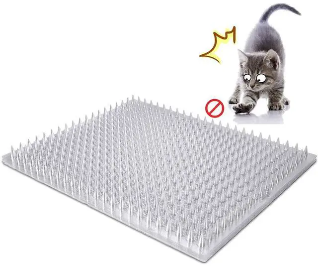 Main image of 8 Pack Cat Deterrent Outdoor/Indoor Scat Mat, Pet Deterrent Training Mats, Keep Cats/Dogs Away Plastic Mats with Spikes, 12 Sq.ft, 16 x 13 Inches