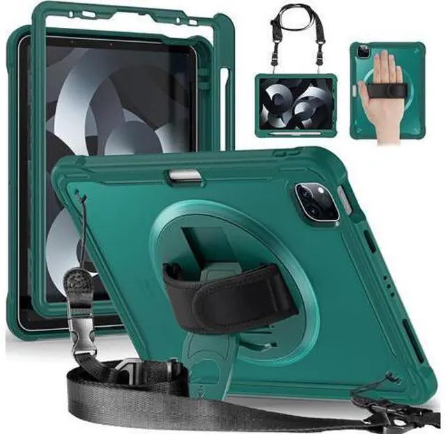 Main image of Ultimate Case for iPad Pro 12.9-inch 2022 6th M2 /2021 (5rd Generation) / iPad Pro 12.9" 4th/3rd Gen Rugged Shockproof Tablet Cover with 360° Rotatable Kickstand & Shoulder Strap, Blue