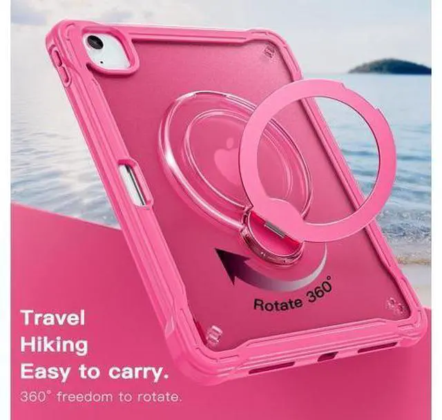 Alt view image 3 of 7 - Case for iPad Air 11 Inch M3/M2 (2025/2024), Air 5th/4th 10.9 Inch (2022/2020), Pro 11" 4th/3rd/2nd/1st, Shockproof Cover with 360 Rotating Stand, Pencil Holder, Shoulder Strap, with Screen Protector