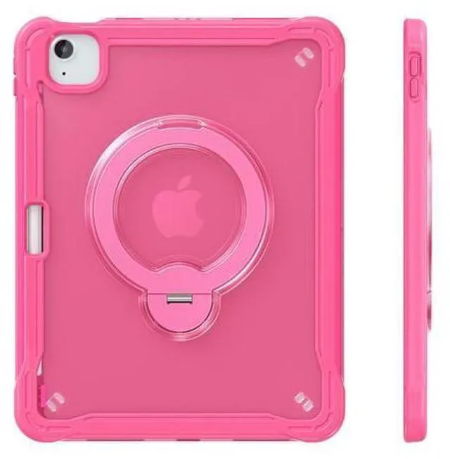 Alt view image 6 of 7 - Case for iPad Air 11 Inch M3/M2 (2025/2024), Air 5th/4th 10.9 Inch (2022/2020), Pro 11" 4th/3rd/2nd/1st, Shockproof Cover with 360 Rotating Stand, Pencil Holder, Shoulder Strap, with Screen Protector