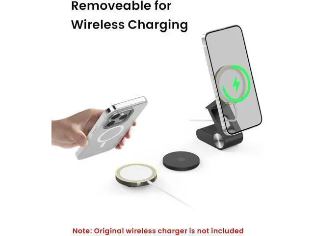 Alt view image 5 of 7 - Continuity Camera Mount for Desktop Monitor & iMac Compatible iPhone Webcam Mount with Mag-Safe for Mac and Displays, Mac OS Ventura, Work for Facetime, Desk View, Black