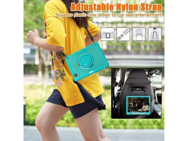 Alt view image 7 of 7 - Ultimate Case for iPad Pro 12.9-inch 2022 6th M2 /2021 (5rd Generation) / iPad Pro 12.9" 4th/3rd Gen Rugged Shockproof Tablet Cover with 360° Rotatable Kickstand & Shoulder Strap