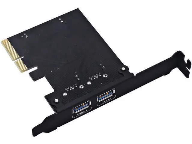 Alt view image 3 of 6 - TOTOVIN PCI-E PCI Express to USB 3.1 Gen 2 (10 Gbps) Type A+Type C Expansion Card Asmedia Chipset for Windows 7/8/8.1/10/Linux Kernel (Type A+Type C)