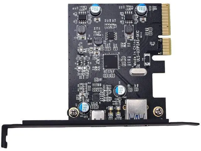 Alt view image 4 of 6 - TOTOVIN PCI-E PCI Express to USB 3.1 Gen 2 (10 Gbps) Type A+Type C Expansion Card Asmedia Chipset for Windows 7/8/8.1/10/Linux Kernel (Type A+Type C)