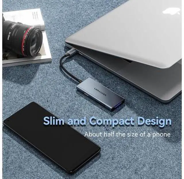 Alt view image 6 of 7 - USB C Hub for MacBook, VENTION USB Type C Hub Multiport Adapter 6 in 1 with 4K HDMI USB 3.0 Data Transfer SD/TF Card Reader, USB C Dongle Compatible with MacBook Pro/Air, iPad Pro/Air