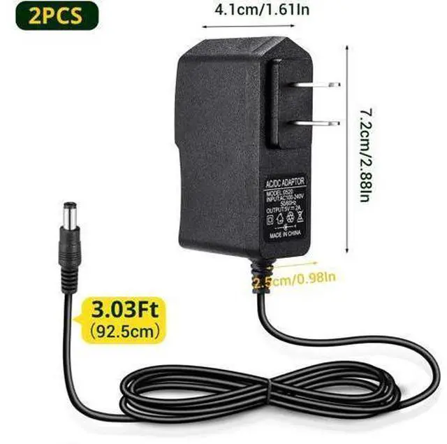 Alt view image 6 of 7 - 2 Pack DC 5V 2A Power Adapter, AC 100-240V to DC 5V 2A 10W Power Supply Transformers, 5.5 x 2.5mm DC Jack Also Compatible with 5.5x2.1mm Socket - OEM