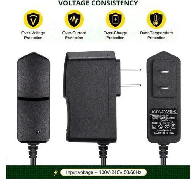 Alt view image 4 of 7 - 2 Pack DC 5V 2A Power Adapter, AC 100-240V to DC 5V 2A 10W Power Supply Transformers, 5.5 x 2.5mm DC Jack Also Compatible with 5.5x2.1mm Socket - OEM