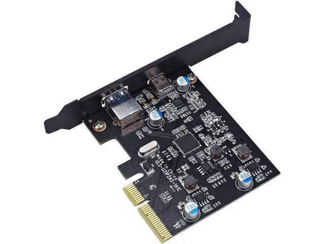 Alt view image 2 of 6 - TOTOVIN PCI-E PCI Express to USB 3.1 Gen 2 (10 Gbps) Type A+Type C Expansion Card Asmedia Chipset for Windows 7/8/8.1/10/Linux Kernel (Type A+Type C)