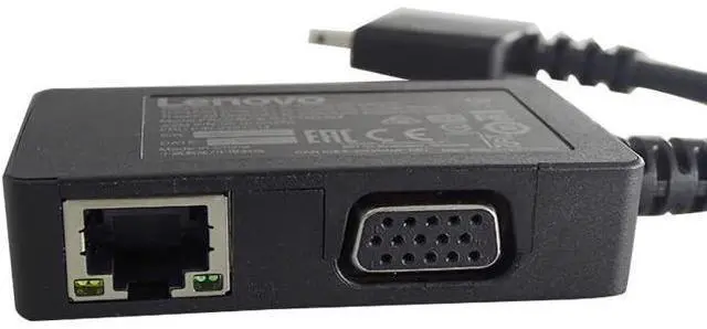 Alt view image 4 of 5 - OneLink VGA/RJ45 Ethernet Expansion Adapter Encrypted Cable for Lenovo ThinkPad Yoga 14, P40 Yoga, Yoga 260/460, X1 Yoga (1st Gen), X1 Carbon 4th Gen, 13 (2nd Gen) 4X90J31060 03X7014Y