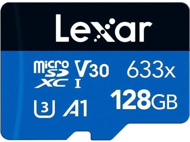 Main image of High-Performance 633x 128GB microSDXC UHS-I Card with SD Adapter, C10, U3, V30, A1, Full-HD & 4K Video, Up To 100MB/s Read, for Smartphones, Tablets, and Action Cameras (LSDMI128BBNL633A)