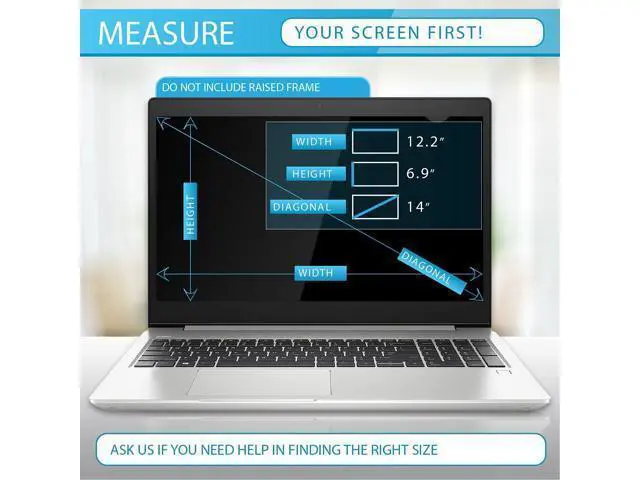 Alt view image 6 of 7 - Privacy Screen Filter for 14 Inches Laptop, Anti-Glare and Anti Blue Light Screen Protector