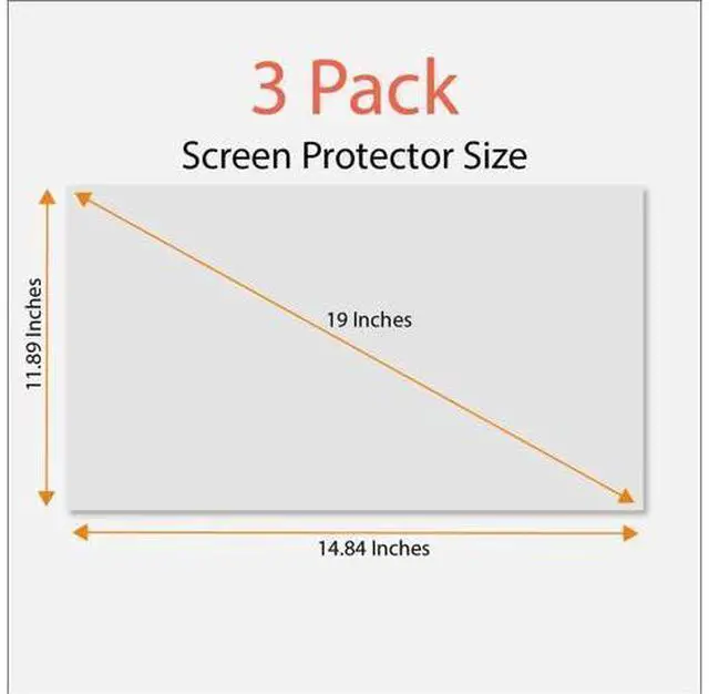 Alt view image 5 of 6 - Anti Blue Light Screen Protector (3 Pack) for 19 Inches (Screen Measured Diagonally) with Aspect Ratio 5:4. Desktop Monitor