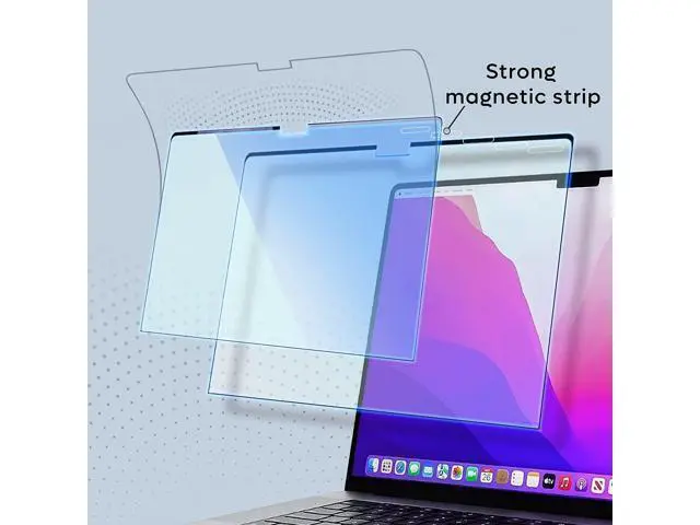 Alt view image 4 of 6 - Screen Protector Magnetic Blue Light Screen Protector for 13 inch MacBook Air and 13 inch MacBook Pro (Released in 2018-2021), Anti Blue Light, Anti-Glare and Anti Fingerprint