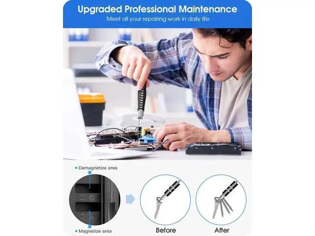 Alt view image 3 of 7 - Precision Screwdriver Set, Laptop Repair Tool Kit, Kingsdun 130 in 1 Professional Computer Magnetic Screwdrivers Kit with 120 Bits Torx Star Screwdriver for PC, Xbox, Phone, Switch, Rc Car DIY