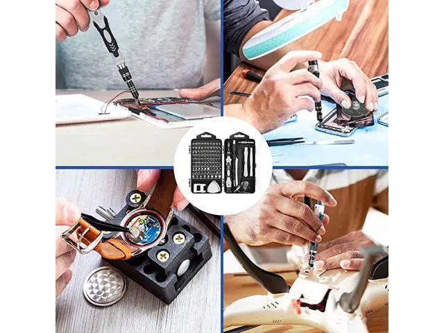 Alt view image 7 of 7 - Mini Precision Screwdriver Set, 118 in 1 Magnetic Screwdriver Bit Kit, Multi-Function Stainless Steel Professional Repair Tool Kit for Phone, Laptop, PC, Glasses, Electronics, and More -Black