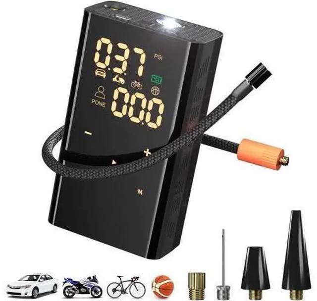 Main image of Tire Inflator Portable Air Compressor for Car Tires, Cordless 150PSI Air Pump with 6600mAh Battery, Built-in Automatic Pressure Gauge & Emergency Light
