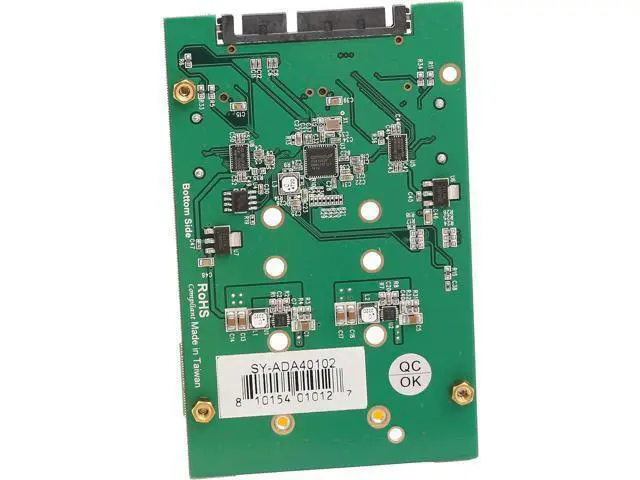 Alt view image 3 of 7 - Syba SY-ADA40102 3.5" SATAIII to M.2 SSD RAID Adapter Green