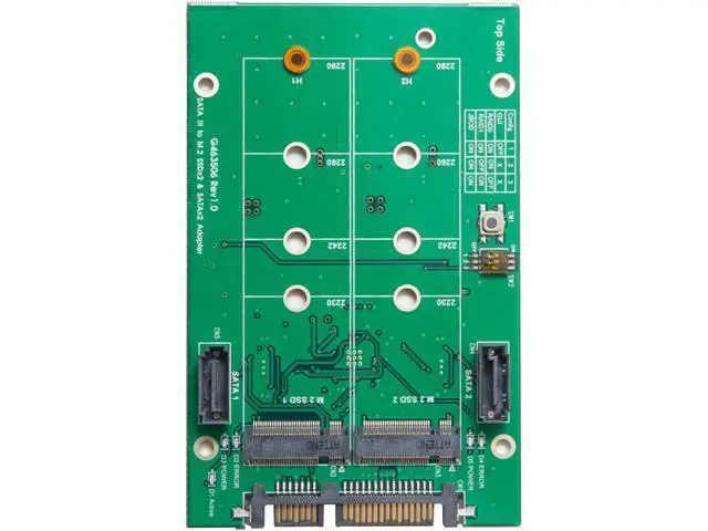 Alt view image 5 of 7 - Syba SY-ADA40102 3.5" SATAIII to M.2 SSD RAID Adapter Green