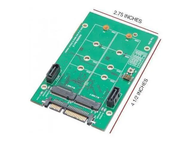 Alt view image 7 of 7 - Syba SY-ADA40102 3.5" SATAIII to M.2 SSD RAID Adapter Green