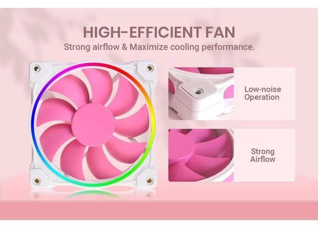 Alt view image 3 of 7 - ID-COOLING ZF-12025-PINK Trio