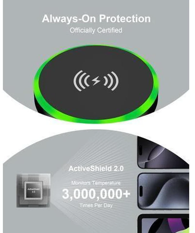 Alt view image 5 of 7 - MagSafe Wireless Charger 15W Fast Charging Pad for Galaxy S25 Ultra S24 Magnetic Charger Finger Holder Stand for iPhone 17 17Pro 17 Air 16e 16 Pro Max 15 Android Pixel 10 Pro