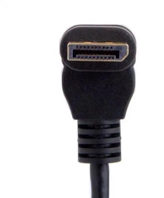 Alt view image 6 of 7 - DisplayPort Display Port Male to Female 90 Degree Down Angled Extension Cable