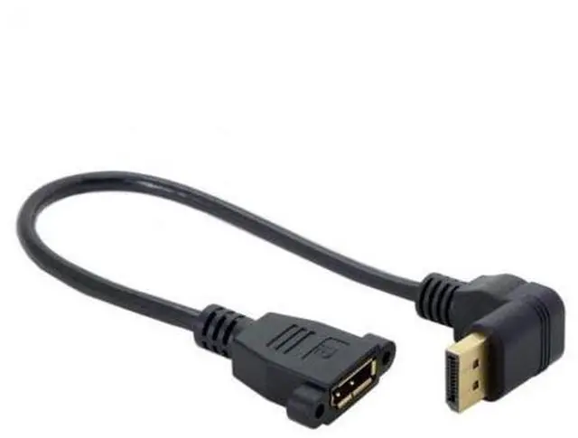 Alt view image 7 of 7 - DisplayPort Display Port Male to Female 90 Degree Down Angled Extension Cable
