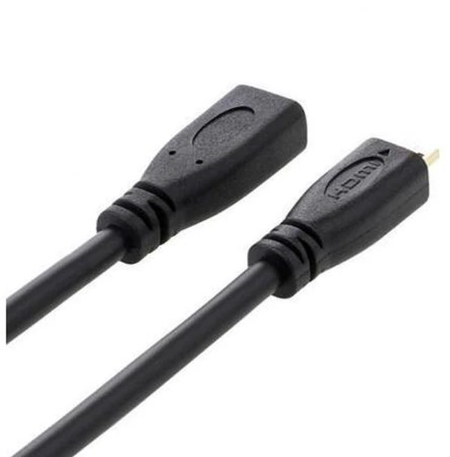 Alt view image 3 of 7 - HKCY HD-089 HDMI 1.4 D Type Micro HDMI Male to Micro HDMI Female M/F Extension Cable 30cm